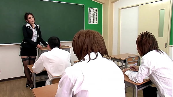 The sexy japanese tutor sucks off some of her students before ending up in a kinky hospital